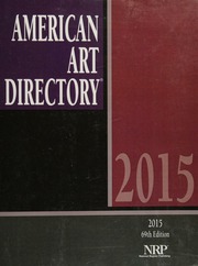 American Art Directory 2015 National Register Publishing Company New Providence