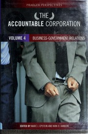 The Accountable Corporation Epstein Marc J Hanson Kirk O