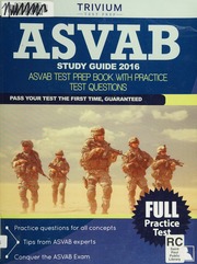 Asvab Study Guide 2016 Asvab Test Prep Book With Practice Test Questions Trivium Test Prep Firm