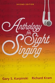 Anthology For Sight Singing Karpinski Gary S Gary Steven Kram
