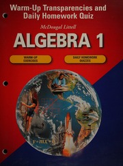 Algebra 1 Larson Ron 1941 Boswell Laurie Kanold Timothy D Stiff