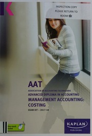Att Aq2016 Management Accounting Costing Exam Kit Association Of Accounting Technicians