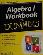 Algebra I Workbook For Dummies 2nd Ed Sterling Mary Jane