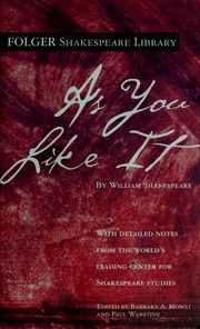 As You Like It Shakespeare William 15641616 Mowat Barbara A