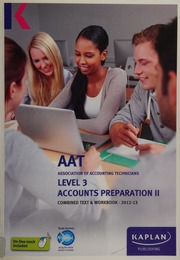 Aat Association Of Accounting Technicians 201213 Level 3 Accounts Preparation Ii Unknown
