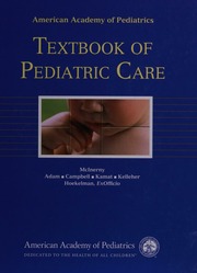 American Academy Of Pediatrics Textbook Of Pediatric Care 5 Edition Mcinerny