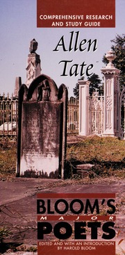 Allan Tate Bloom Harold