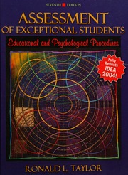 Assessment Of Exceptional Students Educational And Psychological Procedures 7th Ed Taylor