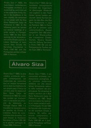 Alvaro Siza Siza Alvaro 1933 Cuito Aurora Malagamba Duccio