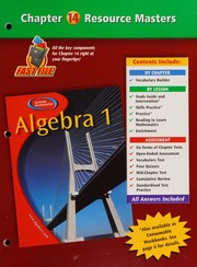 Algebra 1 Chapter 14 Resource Masters Glencoemcgrawhill