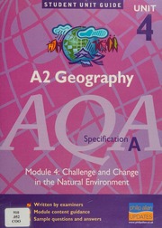 A2 Geography Unit 4 Module 4 Challenge And Change In The Natural Environment Cooper