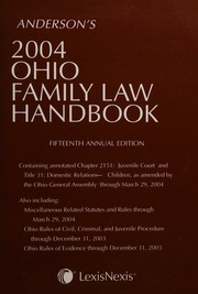 Andersons 2004 Ohio Family Law Handbook Unknown