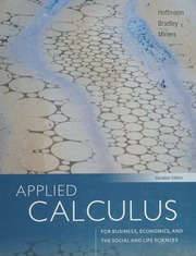 Applied Calculus For Business Economics And The Social And Life Sciences Canadian Ed Hoffmann