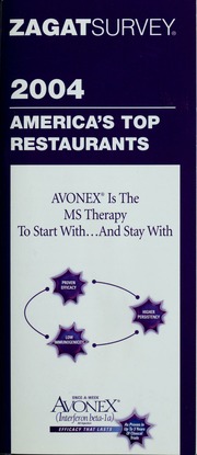 Americas Top Restaurants 2004 Zagat Survey Firm
