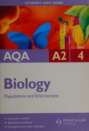 Aqa A2 Biology Student Unit Guide Unit 4 Populations And Environment Potter