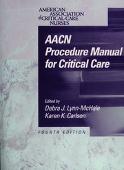 Aacn Procedure Manual For Critical Care None 4th Edition None