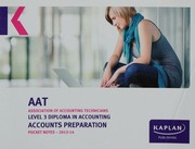 Accounts Preparation Qualifications And Credit Framework Aq2013 Level 3 Diploma In Accounting Association Of Accounting Technicians