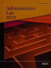 Administrative Law Weaver Russell L 1952 Author Araiza William D