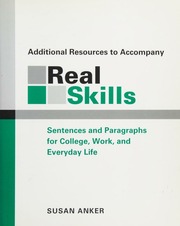 Additional Resources To Accompany Real Skills Anker Susan
