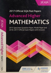 Advanced Higher Mathematics 201718 Unknown