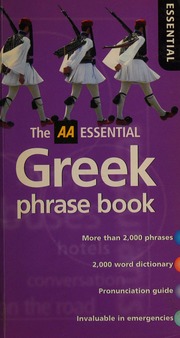 Aa Greek Phrase Book New Ed Edition Unknown