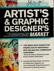 Artists Graphic Designers Market 2003 Where How To Sell Your Illustration Fine Art Graphic Design Cartoons Cox