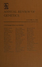 Annual Review Of Genetics Volume 35 2001 Campbell Allan Anderson