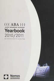 Aba Audio Branding Academy Yearbook 20102011 1 Auflage Bronner