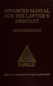Advanced Manual For The Lawyers Assistant 7th Ed Hole Bonnie National Association Of Legal Secretaries International