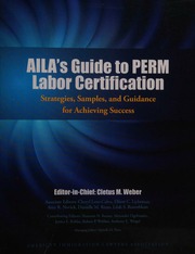 Ailas Guide To Perm Labor Certification Strategies Samples And Guidance For Achieving Success Weber
