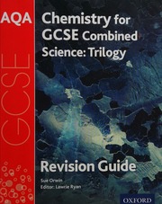 Aqa Chemistry For Gcse Combined Science Trilogy Revision Guide Orwin