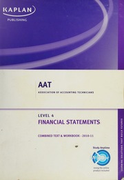 Aat Association Of Accounting Technicians Level 4 Financial Statements 20102011 Unknown