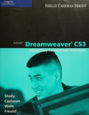 Adobe Dreamweaver Cs3 Introductory Concepts And Techniques Shelly