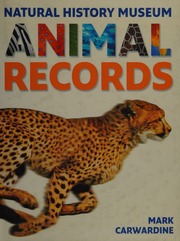 Animal Records Carwardine Mark Natural History Museum London