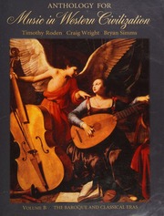 Anthology For Music In Western Civilization Roden Timothy James
