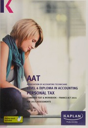 Aat Association Of Accounting Technicians 201415 Level 4 Diploma In Accounting Personal Tax Finance Act 2014 2015 Assessments Unknown