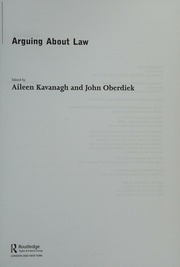 Arguing About Law Kavanagh Aileen Oberdiek John