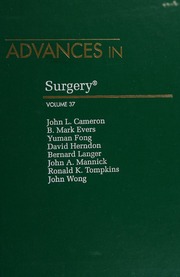 Advances In Surgery Vol 37 Cameron John L John Lemuel 1936