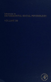 Advances In Experimental Social Psychology Vol 39 Zanna Mark P