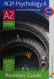 Aqa Psychology A A2 Revision Guide Willerton Julia