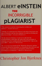 Albert Einstein The Incorrigible Plagiarist Bjerknes Christopher Jon