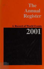 The Annual Register 2001 Vol 242 D S Lewis Editor Aileen Harvey Editor