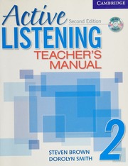 Active Listening Teachers Manual 2 2nd Ed Brown Steven 1952