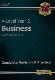 Alevel Year 2 Business Exam Board Aqa Complete Revision Practice Harrison