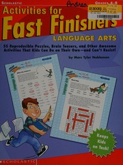 Activities For Fast Finishers Language Arts Workbook Edition Nobleman