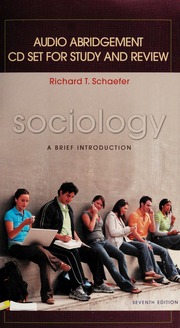 Audio Abridgement Cd Set For Study And Review Sound Recording Sociology A Brief Introduction Schaefer