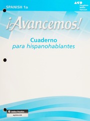 Avancemos 1a Cuaderno Para Hispanohablantes Unknown