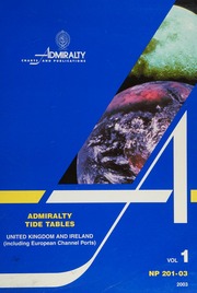 Admiralty Tide Tables Vol 1 Vol 1 2003 United Kingdom And Ireland Including European Channel Ports Hydrographer Of The Navy