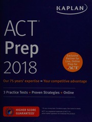 Act Prep 2018 Kaplan Publishing
