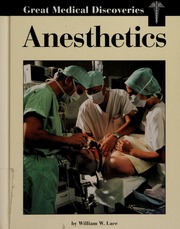 Anesthetics None 1 Edition Lace William W None